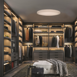 Плафониера ARTEMIS бял с ефект космос